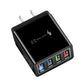 USB Wall Charger Plug Block Cube 4 Port  Portable Quick Charger