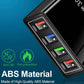 USB Wall Charger Plug Block Cube 4 Port  Portable Quick Charger