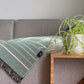 Equinoccio Throw Blanket - Mint / Natural