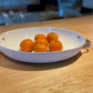 BOWL - HANDMADE WITH LEATHER HANDLES - 33CM