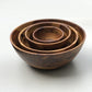 [ Set of 6 ] Zavis Green Acacia Wood Round Salad Bowl 8"  | Dishwasher Safe
