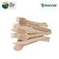 Bosnal – Wooden Disposable Cutlery Set, 6.5 inch, 100 Pcs, Birch Wood Spoons, Forks & Knives