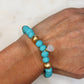 Gold and Blue Amazonite Bracelet with Labradorite