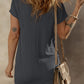 Mckenna Striped Ribbed Knit T-shirt Shift Dress