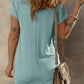 Mckenna Striped Ribbed Knit T-shirt Shift Dress