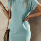 Mckenna Striped Ribbed Knit T-shirt Shift Dress