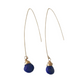Jill Long Wire Drop Earrings in Sapphire