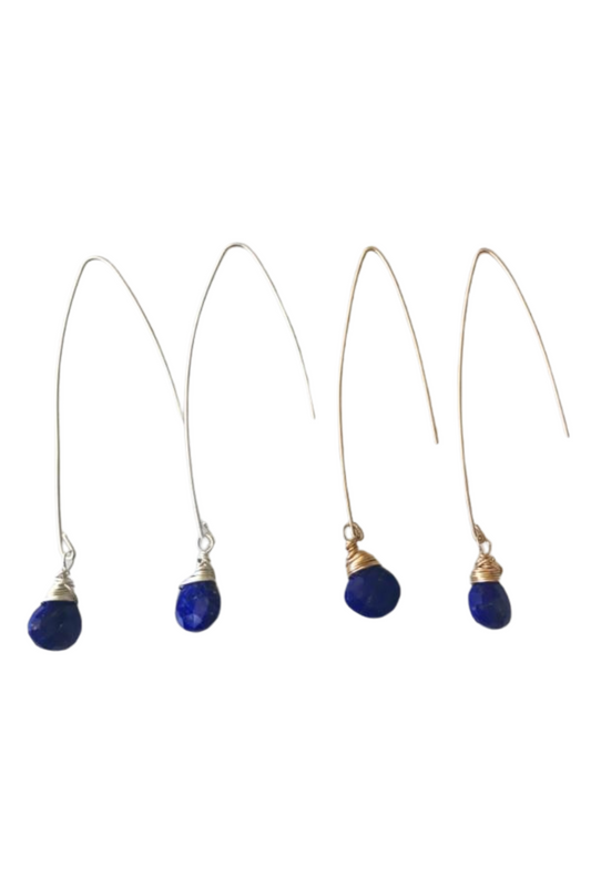 Jill Long Wire Drop-Ohrringe in Saphir