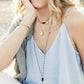 Double Diana Denmark Necklace in Sapphire with Sapphire Drop