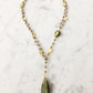 Diana Montecito Necklace in Polished Pyrite with Labradorite Drop