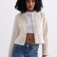 Lady Jacket in Cream Cotton Tweed