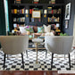 Lajos Black & White Checkered Plush Rug