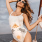 Petra One Piece Swimsuit in White Jaguar