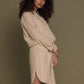 Meet me by the Cliff Dress in Neutral Beige