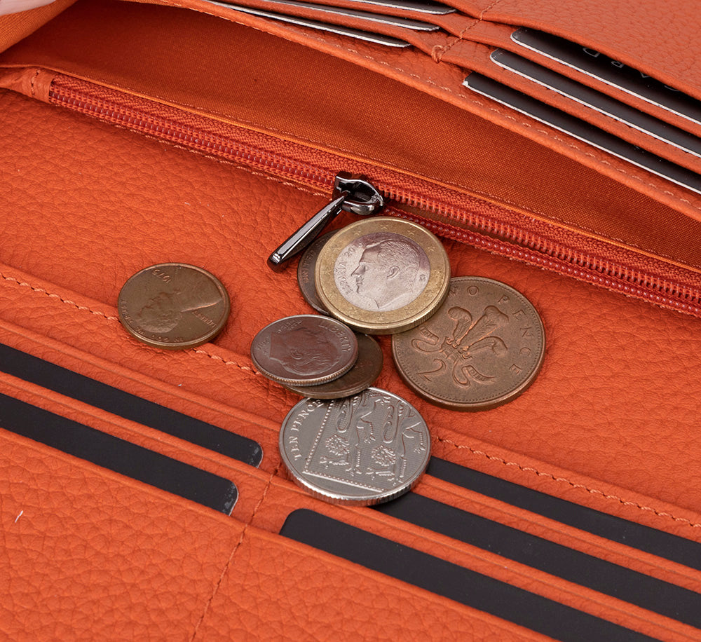 Sedona Leather Unisex Wallet – Genuine Leather Wallet with Phone Pocket & Card Organizer
