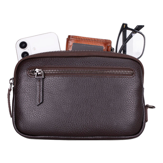 Noma Leder-Clutch-Tasche