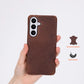 Marion Samsung Galaxy S26 Plus Leather Case – Genuine Leather Slim Cover