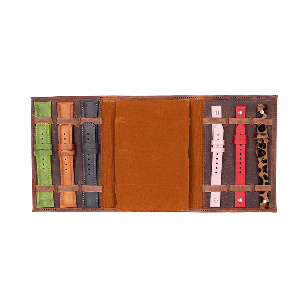 Skagway Leather Watch Band Organizer – 3 Slot Travel Case