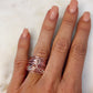 Marcia Rose Gold Wire Wrap Ring with Silver Breast Cancer Ribbon