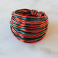 Marcia Wire Wrap Ring in Red and Green