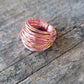 Marcia Wire Wrap Ring in Hot Pink with Gold