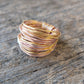 Marcia Wire Wrap Ring in Rose Gold with Gold