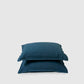 Marcel Linen Duvet Set - Adriatic