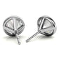 4.00 CTW Lab Grown Diamond Bezel Martin Stud Earrings in 14K White or Yellow Gold