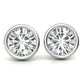 4.00 CTW Lab Grown Diamond Bezel Martin Stud Earrings in 14K White or Yellow Gold