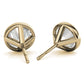 4.00 CTW Lab Grown Diamond Bezel Martin Stud Earrings in 14K White or Yellow Gold