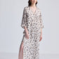Maxi Dress with Side Slits in Mosaic