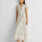 Maxi Wrap Dress in Blue Florals