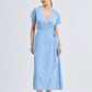 Maxi Wrap Dress in Light Blue