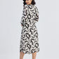 Midi Wrap Dress in Abstract Mosaic