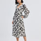 Midi Wrap Dress in Abstract Mosaic