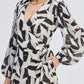 Midi Wrap Dress in Abstract Mosaic