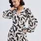 Midi Wrap Dress in Abstract Mosaic