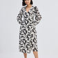 Midi Wrap Dress in Abstract Mosaic
