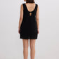 Midnight Muse V-neck Short Dress in Black