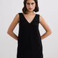 Midnight Muse V-neck Short Dress in Black
