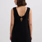 Midnight Muse V-neck Short Dress in Black