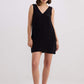 Midnight Muse V-neck Short Dress in Black