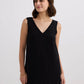 Midnight Muse V-neck Short Dress in Black