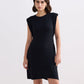 Muscle Tee Short Dress in Black