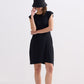Muscle Tee Short Dress in Black