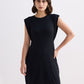 Muscle Tee Short Dress in Black
