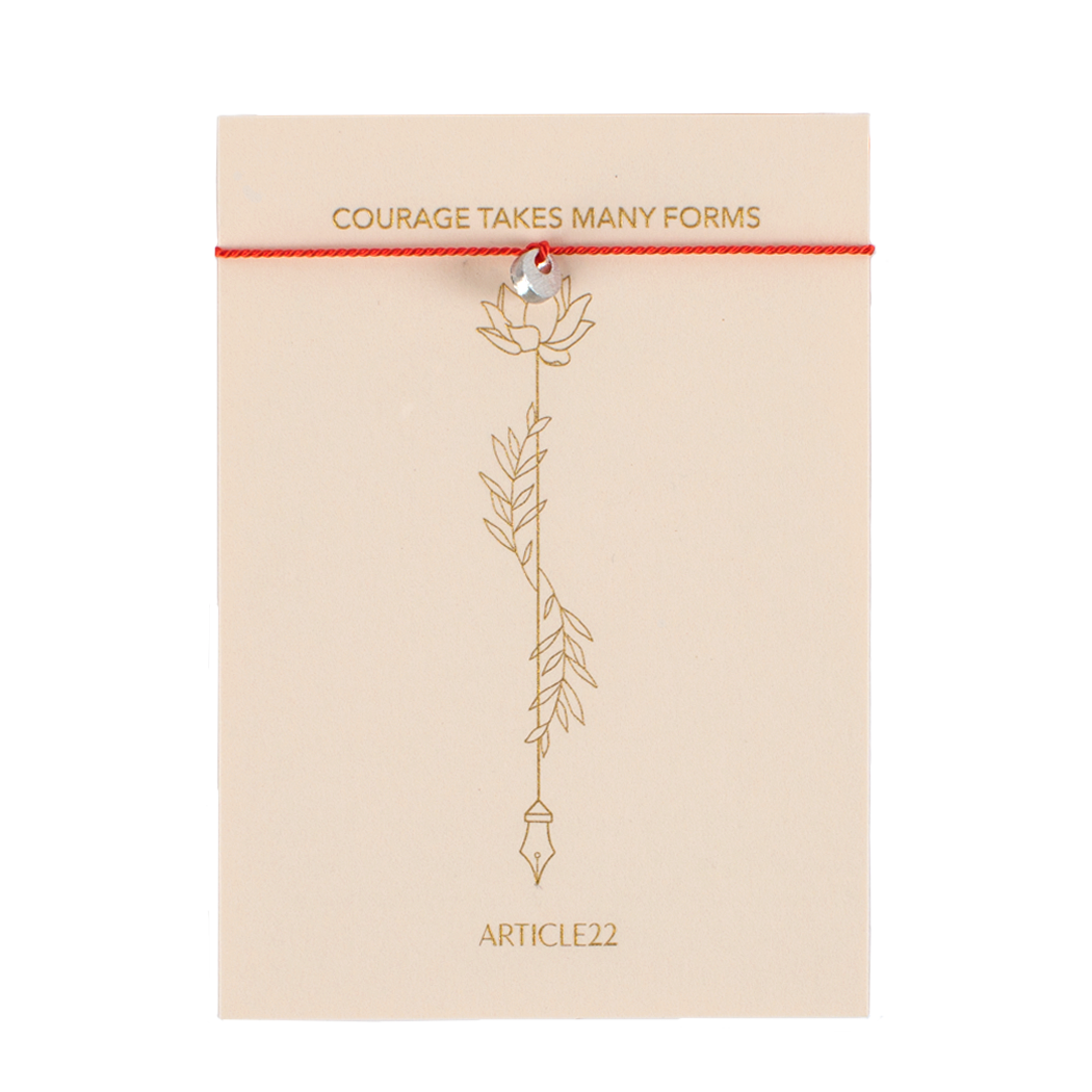 COURAGE TAKES MANY FORMS - SILK MANTRA BRACELET