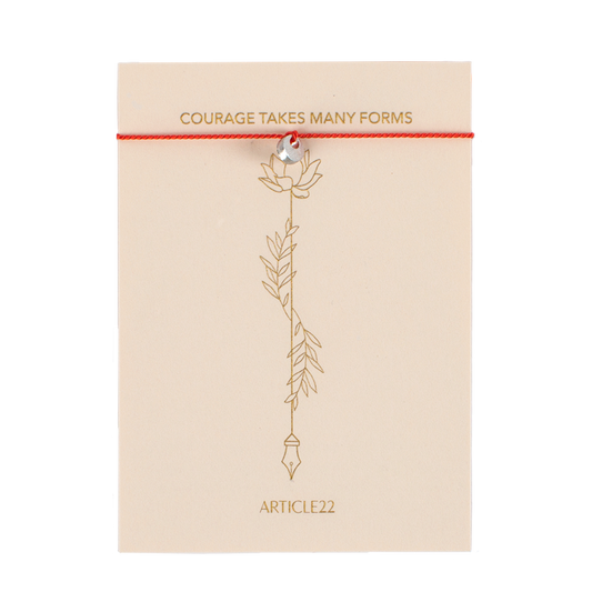COURAGE TAKES MANY FORMS - SILK MANTRA BRACELET