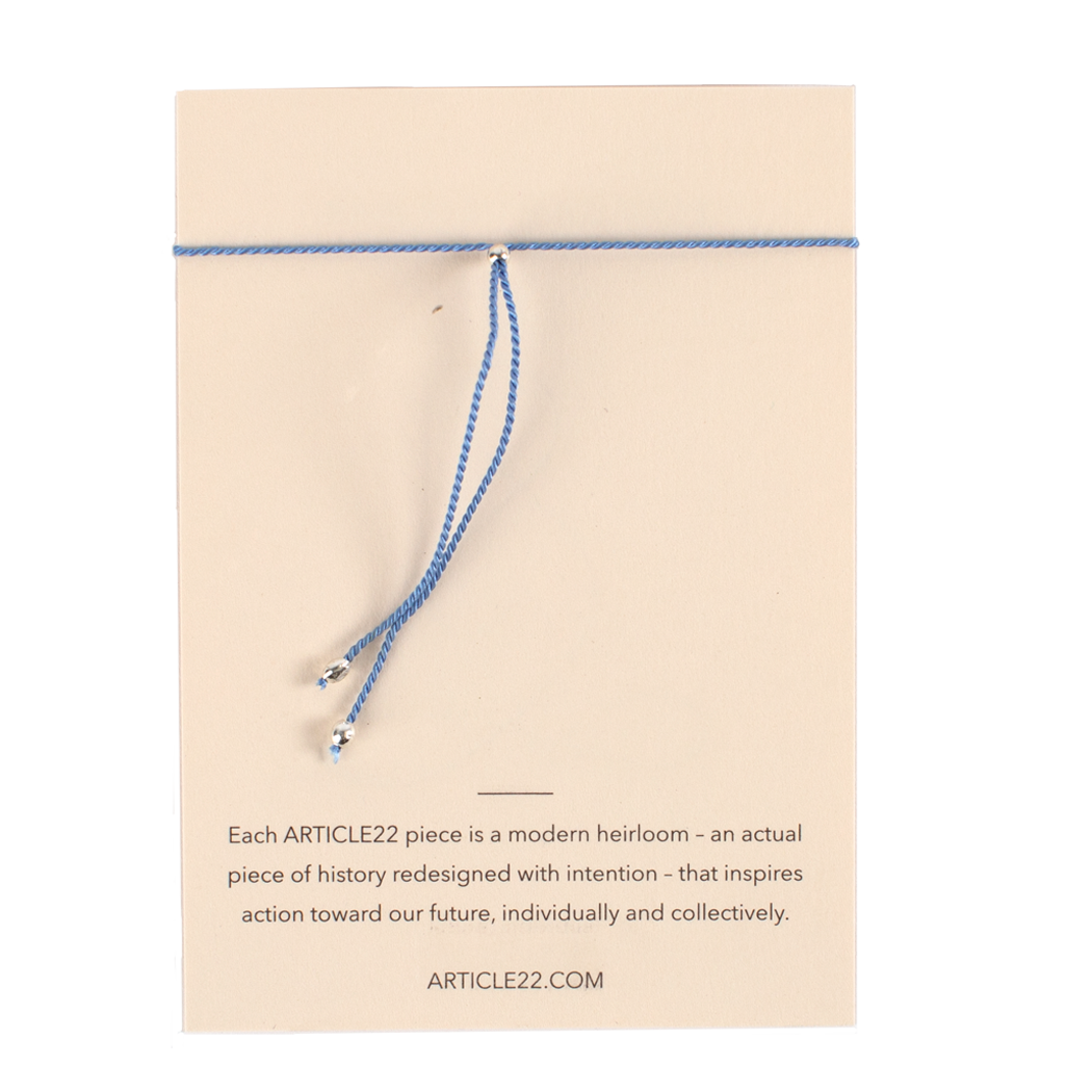 PEACE IS A STATE OF BEING - SILK MANTRA BRACELET