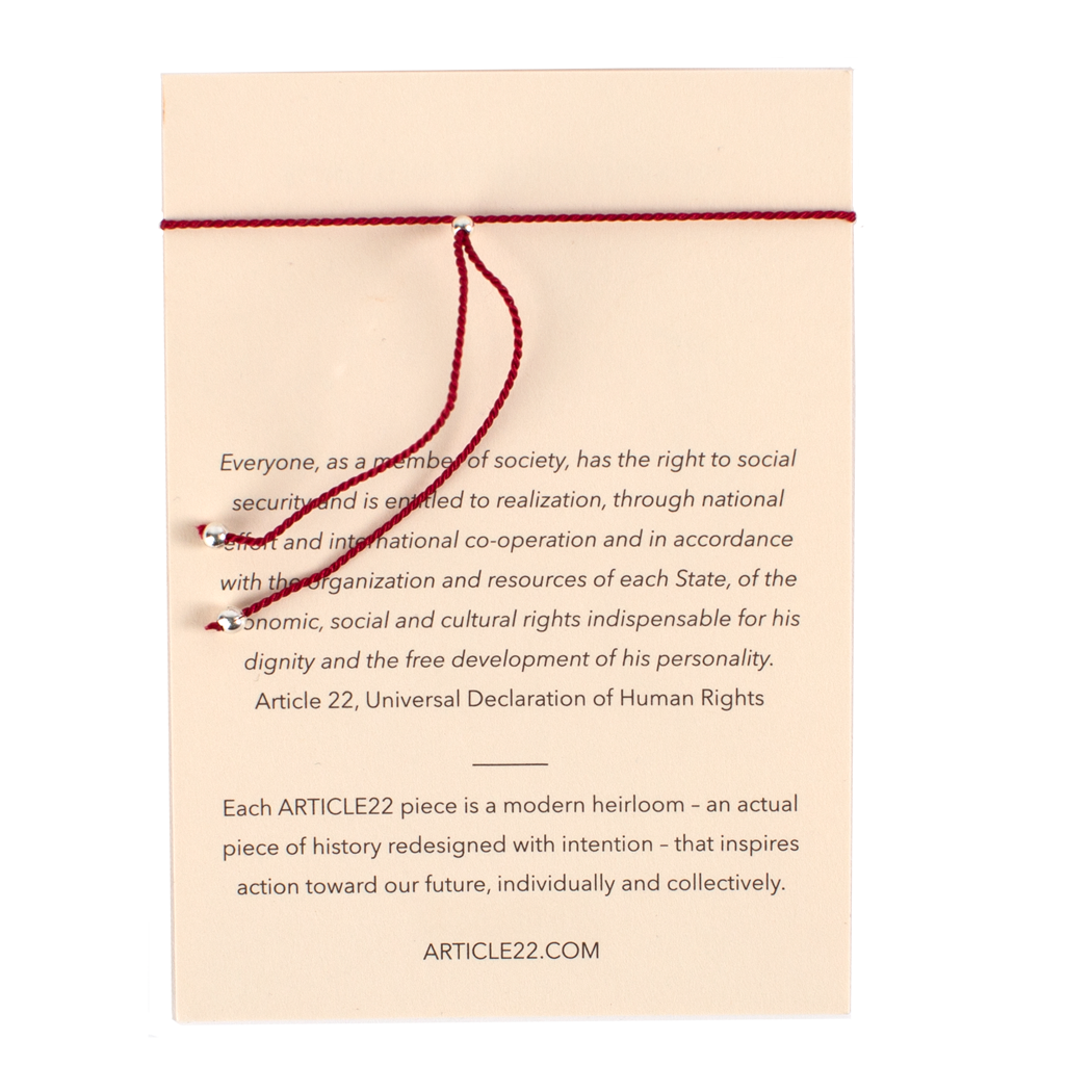WOMEN OF THE WORLD UNITE - SILK MANTRA BRACELET - PROCHOICE WITH HEART COLLABORATION